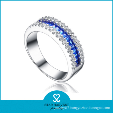 Best Selling Silver Ring with Sapphire (SH-R0060)